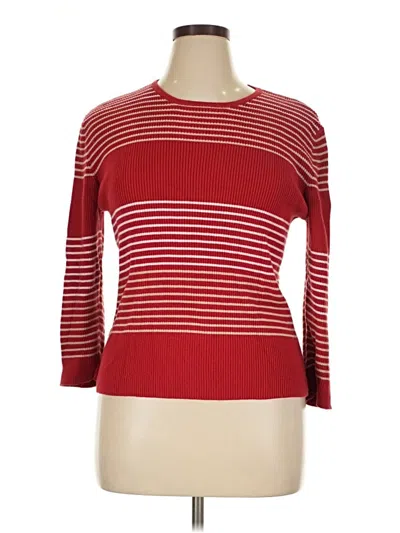 Pre-owned Liz Claiborne Pullover Sweater In Red