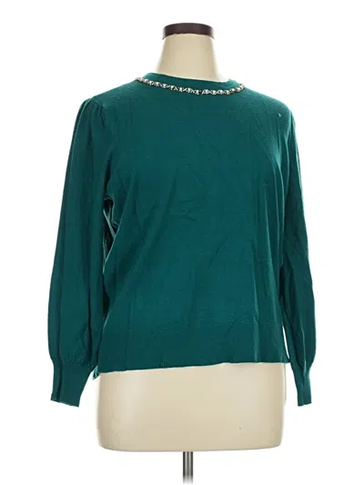 Pre-owned Liz Claiborne Pullover Sweater In Teal