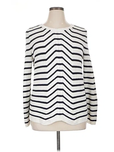 Pre-owned Liz Claiborne Pullover Sweater In White