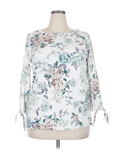 Pre-owned Liz Claiborne Pullover Sweater In White