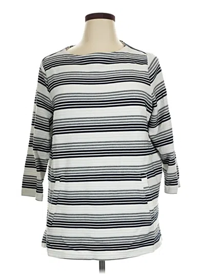 Pre-owned Liz Claiborne Pullover Sweater In White