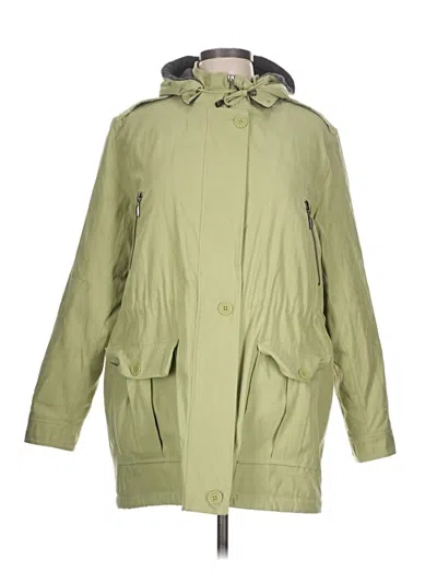 Pre-owned Liz Claiborne Raincoat In Green