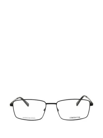 Liz Claiborne Rectangle-frame Glasses In Black