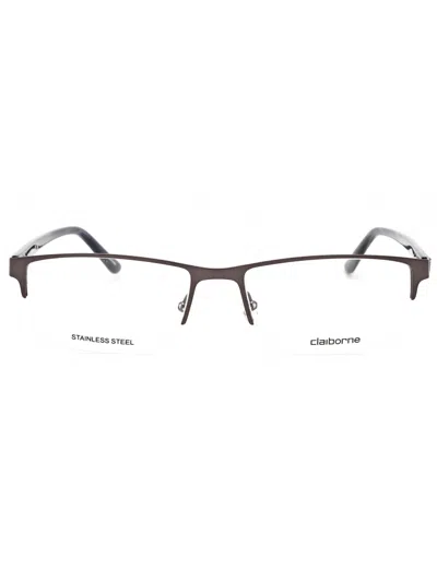 Liz Claiborne Rectangular Metal Men's Eyeglasses - Cb 254 Model In Black