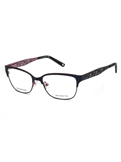 Liz Claiborne Rectangular Metal Women's Eyeglasses L 643 In Burgundy