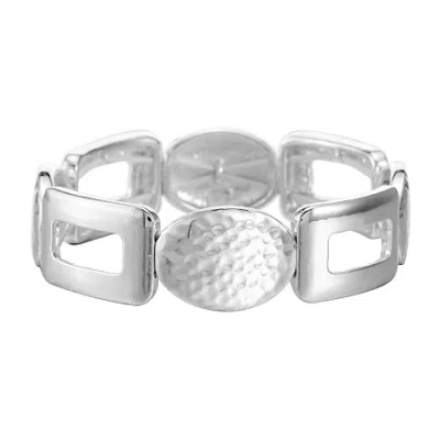 Liz Claiborne Recycled Metal Womens Stretch Bracelet In Silver