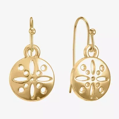 Liz Claiborne Round Drop Earrings In Gold