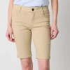 Liz Claiborne Sara Womens 11" Mid Rise Bermuda Short In Neutral