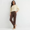 Liz Claiborne Sara Womens Skinny Fit Slim Fit Jean In Brown