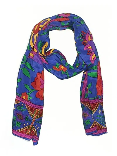 Pre-owned Liz Claiborne Scarf In Blue
