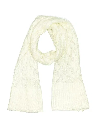 Pre-owned Liz Claiborne Scarf In White