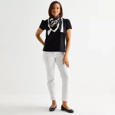 Liz Claiborne Scarves Leaf Square Scarf In Black