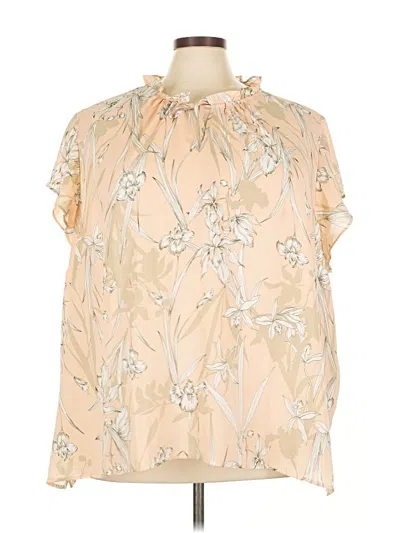 Liz Claiborne Short Sleeve Blouse In Brown