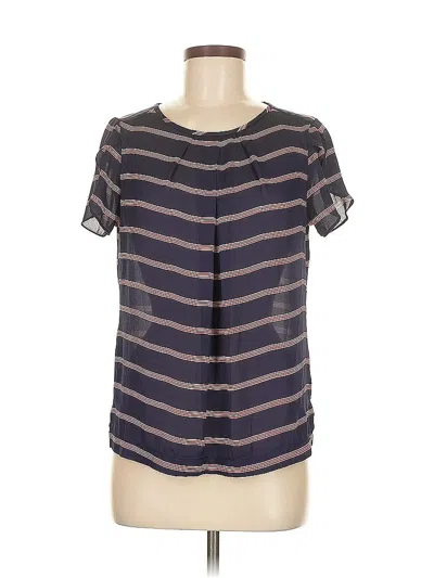 Pre-owned Liz Claiborne Short Sleeve Blouse In Gray