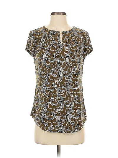 Pre-owned Liz Claiborne Short Sleeve Blouse In Gray