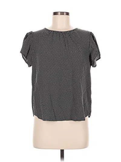 Pre-owned Liz Claiborne Short Sleeve Blouse In Gray
