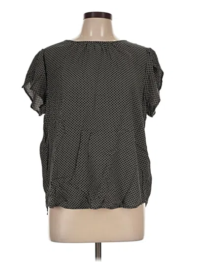 Pre-owned Liz Claiborne Short Sleeve Blouse In Gray