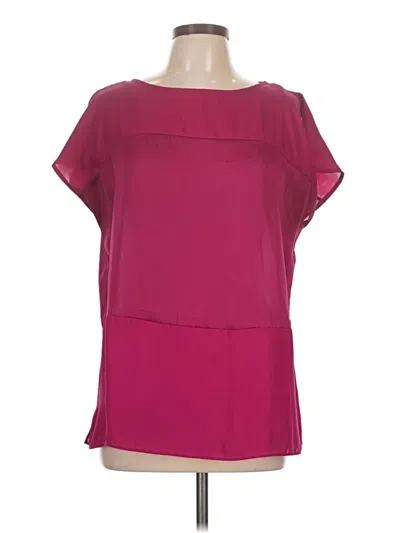 Pre-owned Liz Claiborne Short Sleeve Blouse In Pink