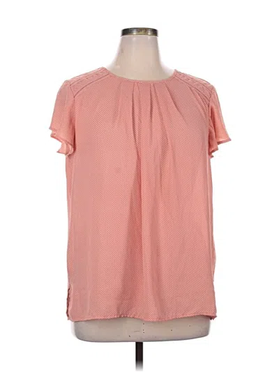 Pre-owned Liz Claiborne Short Sleeve Blouse In Pink
