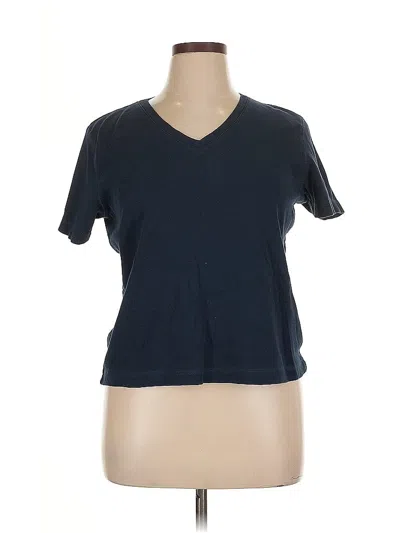 Pre-owned Liz Claiborne Short Sleeve T-shirt In Blue