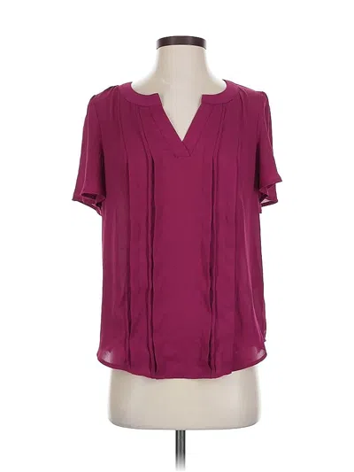 Pre-owned Liz Claiborne Short Sleeve T-shirt In Burgundy