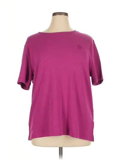 Pre-owned Liz Claiborne Short Sleeve T-shirt In Purple