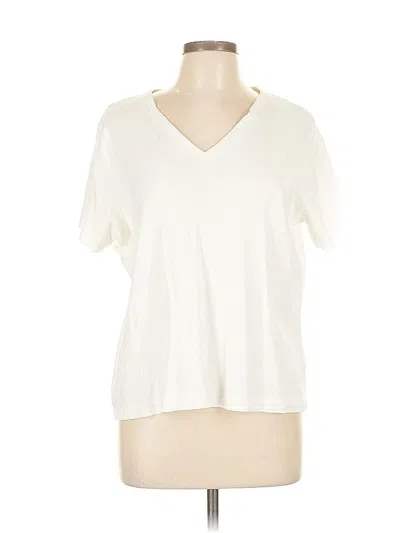Pre-owned Liz Claiborne Short Sleeve T-shirt In White