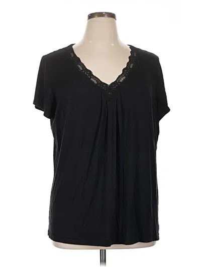 Pre-owned Liz Claiborne Short Sleeve T-shirt In Black