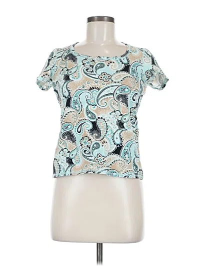 Pre-owned Liz Claiborne Short Sleeve T-shirt In Blue