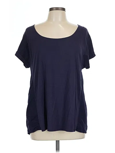 Pre-owned Liz Claiborne Short Sleeve T-shirt In Blue