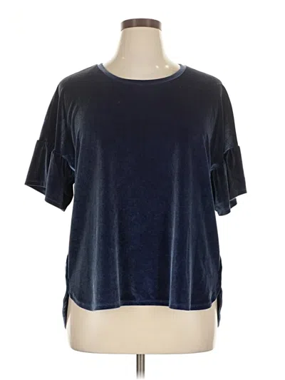 Pre-owned Liz Claiborne Short Sleeve T-shirt In Blue