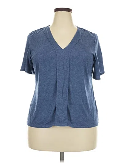 Pre-owned Liz Claiborne Short Sleeve T-shirt In Blue