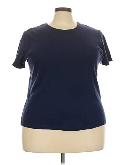Pre-owned Liz Claiborne Short Sleeve T-shirt In Blue