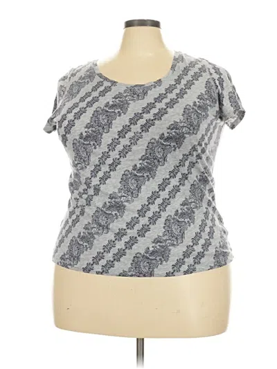 Pre-owned Liz Claiborne Short Sleeve T-shirt In Gray