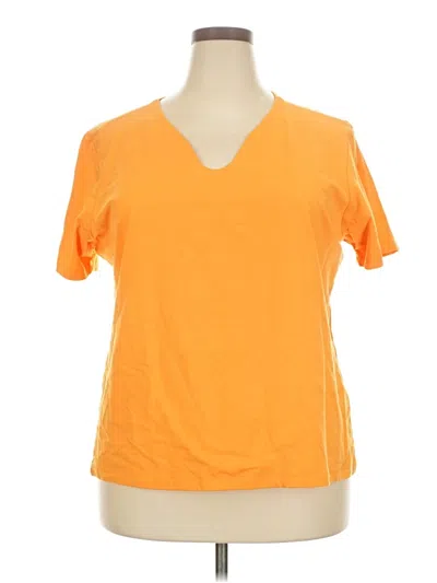 Pre-owned Liz Claiborne Short Sleeve T-shirt In Orange