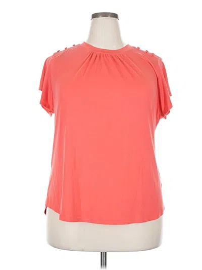 Pre-owned Liz Claiborne Short Sleeve T-shirt In Orange