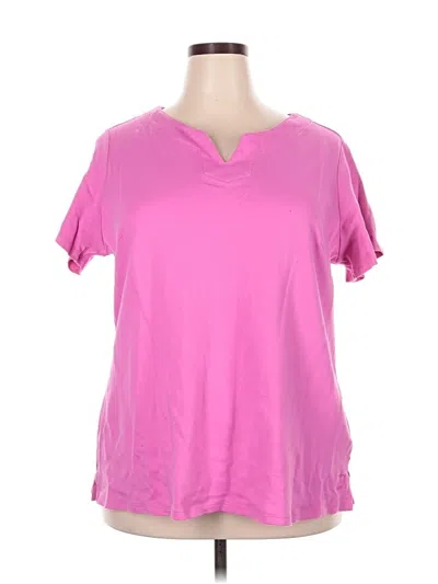 Pre-owned Liz Claiborne Short Sleeve T-shirt In Pink