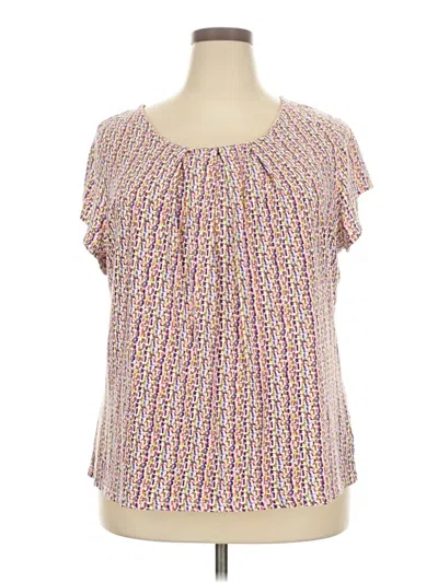 Pre-owned Liz Claiborne Short Sleeve T-shirt In Pink
