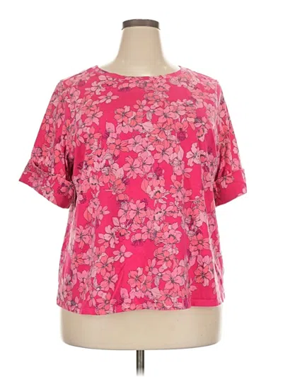 Pre-owned Liz Claiborne Short Sleeve T-shirt In Pink