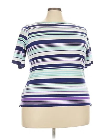 Pre-owned Liz Claiborne Short Sleeve T-shirt In Purple