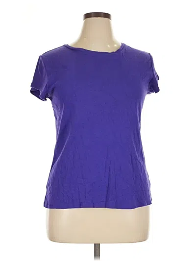 Pre-owned Liz Claiborne Short Sleeve T-shirt In Purple