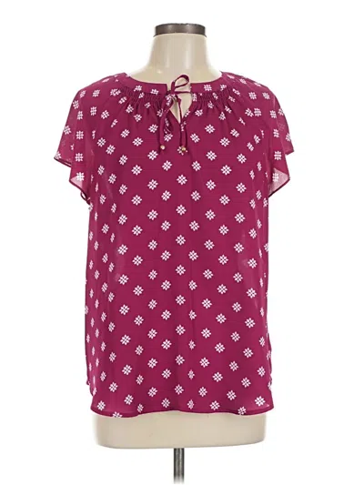 Pre-owned Liz Claiborne Short Sleeve T-shirt In Purple