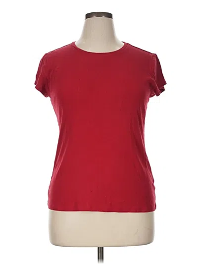 Pre-owned Liz Claiborne Short Sleeve T-shirt In Red