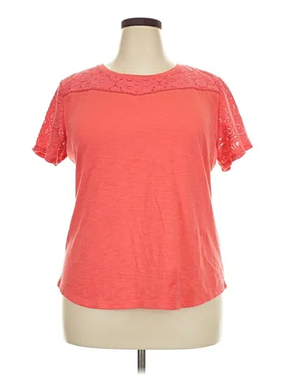 Pre-owned Liz Claiborne Short Sleeve T-shirt In Red