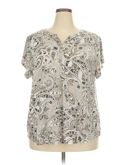 Pre-owned Liz Claiborne Short Sleeve T-shirt In Silver