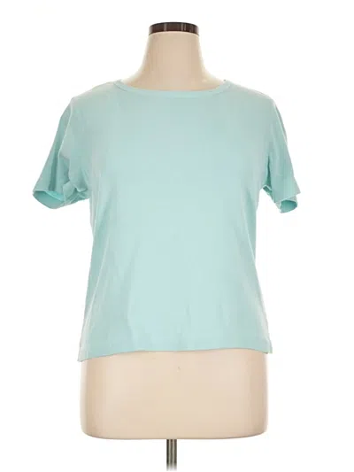 Pre-owned Liz Claiborne Short Sleeve T-shirt In Teal