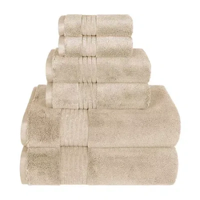 Liz Claiborne Signature Plush 6pc Bath Sheet Set In Sand