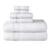 Liz Claiborne Signature Plush 6pc Bath Sheet Set In White
