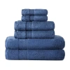 Liz Claiborne Signature Plush 6pc Towel Set In Blue