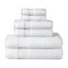 Liz Claiborne Signature Plush 6pc Towel Set In White